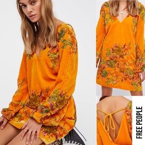 FREE PEOPLE NEW Misha Burnout Velvet Mini Dress